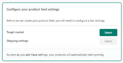 Product Feed Settings Shopify