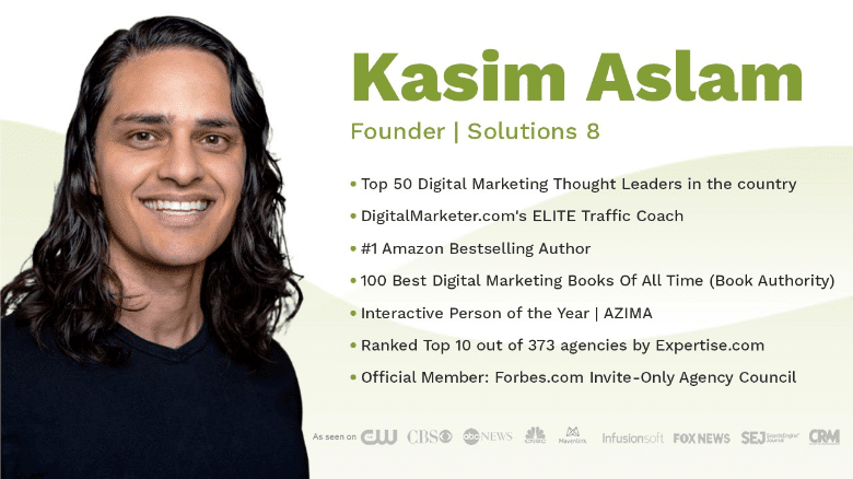 Kasim Aslam Founder of Solutions 8 Google Ads Agency