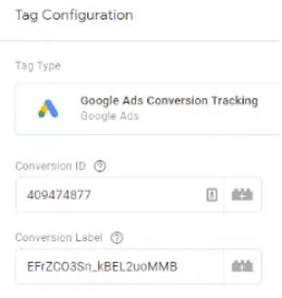 Google Ads Conversion Tracking Conversion ID and Conversion Label in GTM