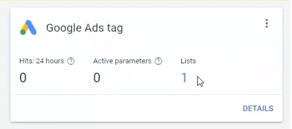 Successful installation of Google Ads tag in GTM