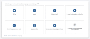 Selecting your goals for lead generation in Google Ads