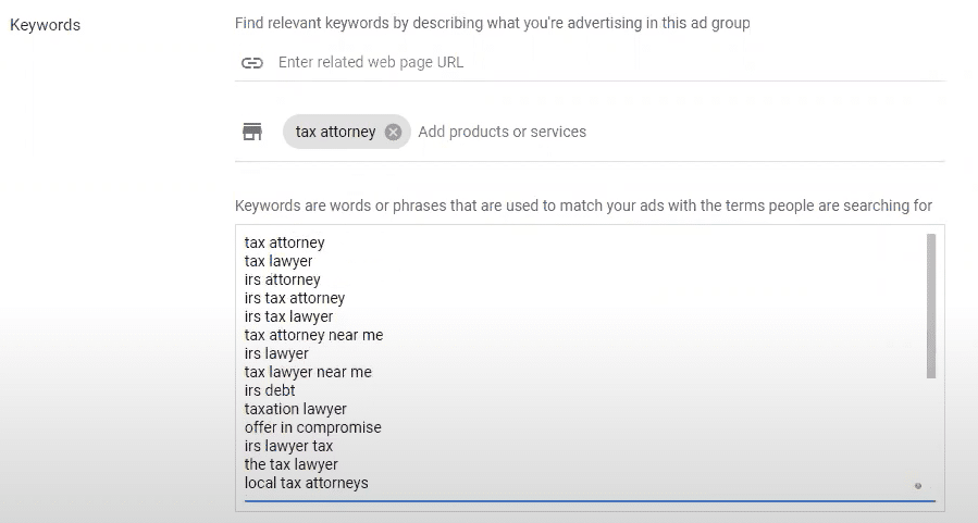 Suggested keywords from Google using Get Keywords