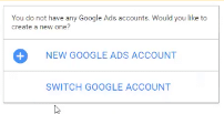 Google Ads Account creation