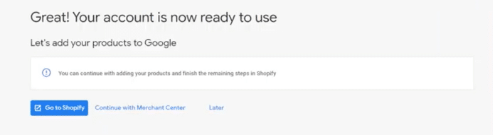 Google Merchant Center Setup Complete
