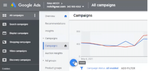 Google Ads create new campaign