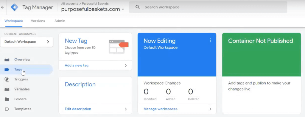 Google Tag Manager Dashboard