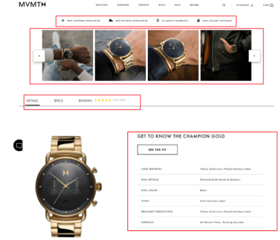 eCommerce website product page CRO