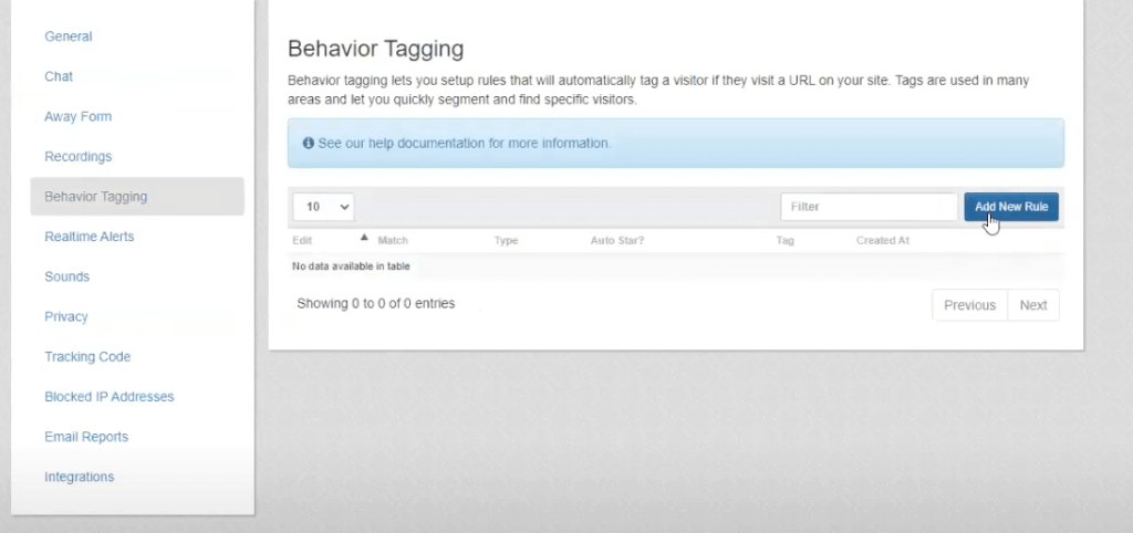 Behavior tagging