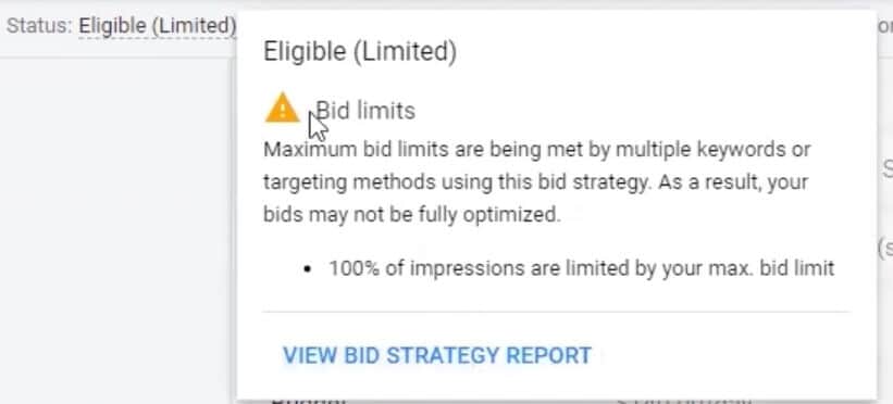 Limited bid strategy