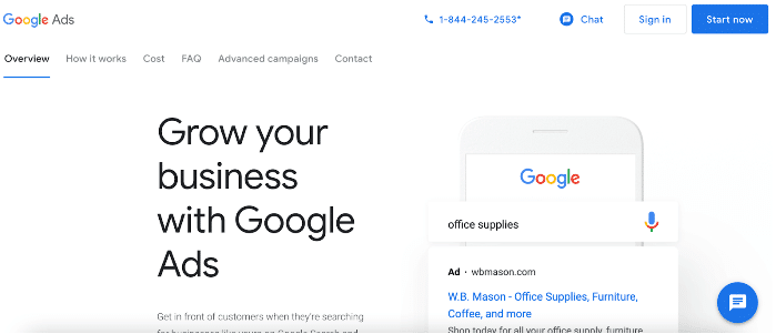 Google Ads Homepage