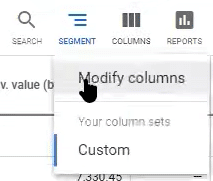 How to modify columns in Google Ads