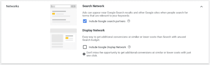 Google Ads Brand campaign tutorial - campaign network
