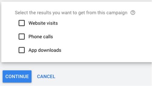 Google Ads general campaign tutorial - select results from the campaign