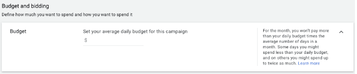 Google Ads General campaign tutorial - budget and bidding