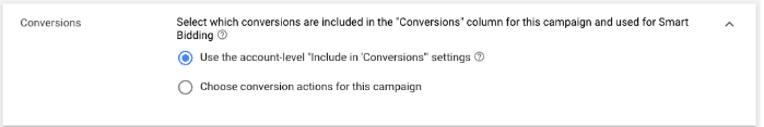 Google Ads general campaign tutorial - conversions