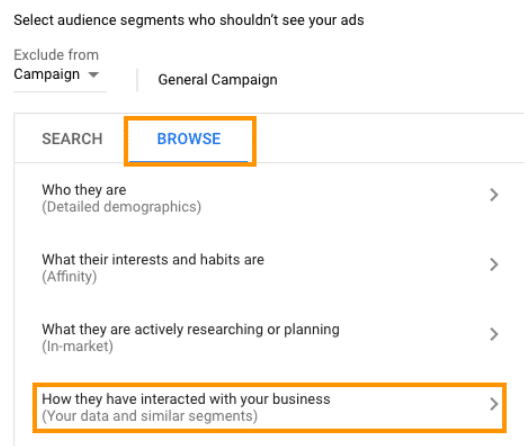 Google Ads general campaign tutorial (Remarketing List for Search Ads) - adding data and similar audiences