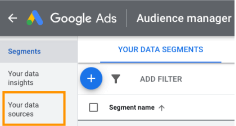 Google Ads remarketing campaign tutorial - data sources