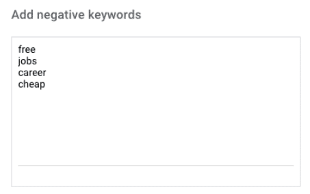 Google Ads negative keyword tutorial - add negative keywords