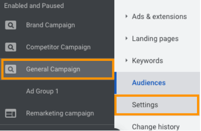 Google Ads bidding strategy tutorial - choose a campaign