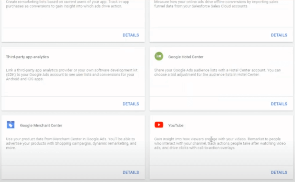 Connect Your Google Ads and YouTube Account - insight details