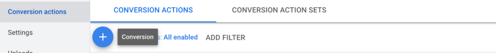 add a conversion action in Google Ads