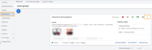 How to duplicate an asset group
