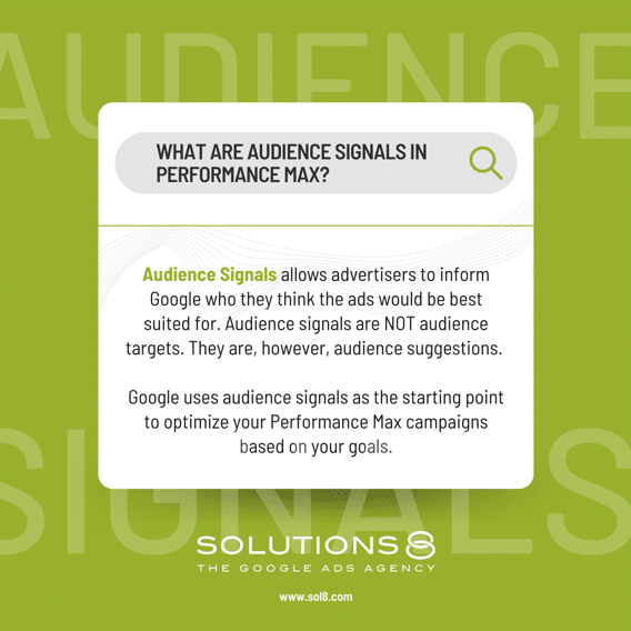 Audience signals in performance max Google Ads
