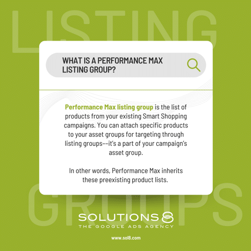 Performance Max Listing Group
