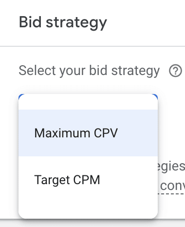 Maximum CPV and Target CPM settings