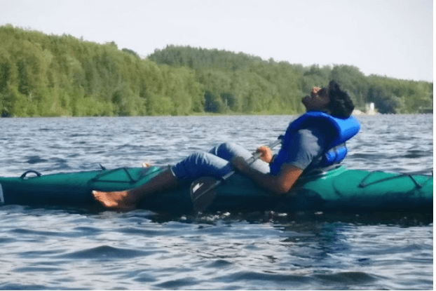 Usama kayaking