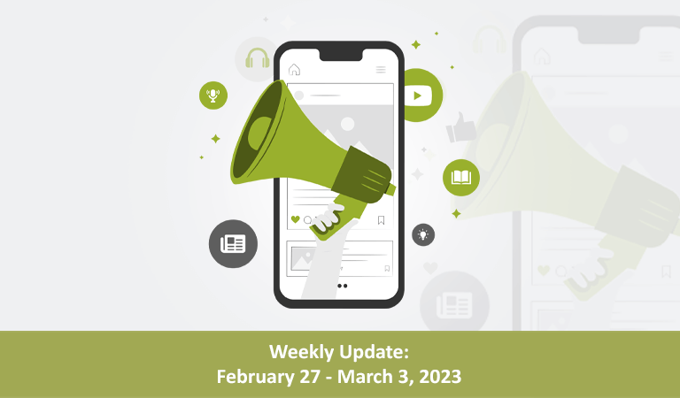 Weekly Update: February 27 – March 3, 2023