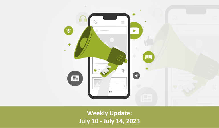 Weekly Update: July 10 – July 14, 2023