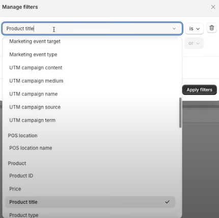 manage filters